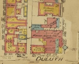 Les appartements Bonin et Astor, entre les rues Drolet et Saint-Denis, 1926 (Insurance Plan of the City of Montreal. Volume V).