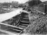 Construction du tunnel Wellington, vue vers l'est, 1931,VM4,S14,SSY,SSS1,D17,P4403.
