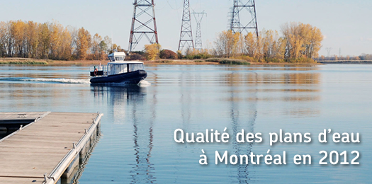 Qualité des plans d'eau à Montréal en 2012