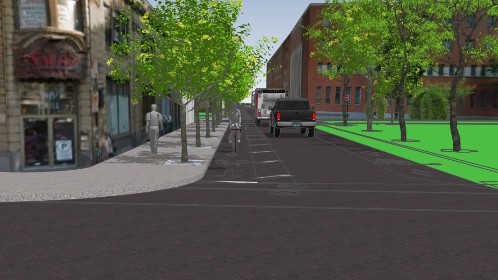 Futur aménagement vu de Saint-Laurent
