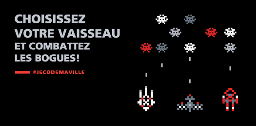 Choisissez votre vaisseau et combattez les bogues - #jecodemaville