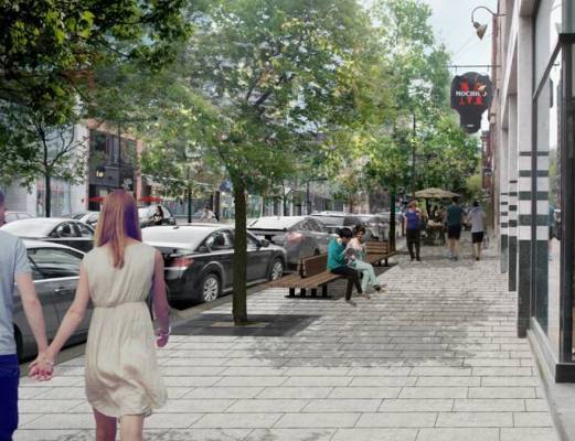 vue après les travaux de la rue