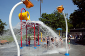 Jeux d'eau au parc Kent