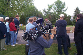 Tournage &agrave; L'&Icirc;le-Bizard.