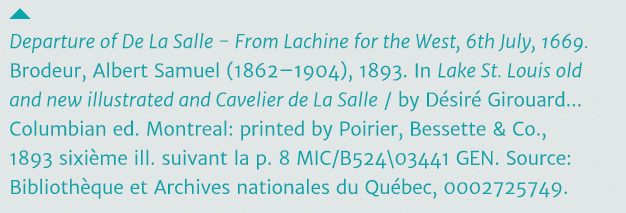   Departure of De La Salle - From Lachine for the West, 6th July, 1669  Brodeur, Albert Samuel (1862 1904), 1893  In    