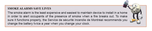 Reminder to change smoke alarms batteries Reminder to change smoke alarms batteries