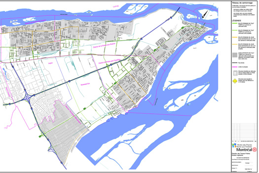 Carte du réseau de camionnage
