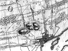 Figure 1. Extrait. Carte de l’île de Montréal, 1834. 