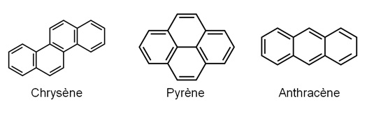 Chrysène, Pyrène et Antracène