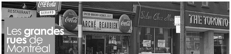 Divers commerces sur la rue Beaubien près de la rue Boyer [détail] - 9 octobre 1961