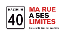 Maximum 40km/h. Ma rue a ses limites.