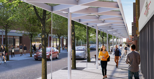 Réaménagement de la rue saint-hubert