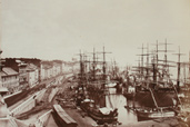 Vue du port de Montréal, vers 1872
