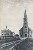 Presbytère et église de Dorval, vers 1910