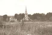 Église Saint-Joseph de Rivière-des-Prairies vue de l'arrière, vers 1965