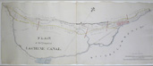Plan du futur canal de Lachine, vers 1820