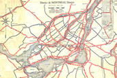 Carte routière et touristique de l’île de Montréal, 1941