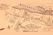 Plan du village de Sault-au-Récollet, 1879