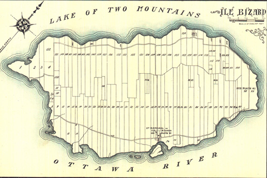 Carte de l’île Bizard, 1907