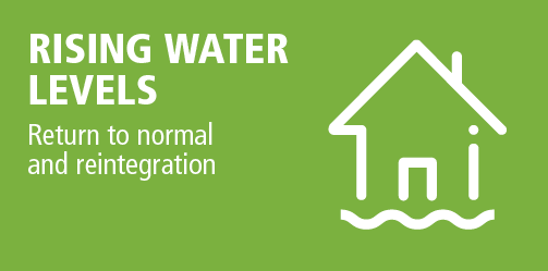 Rising water levels - Return to normal and reintegration