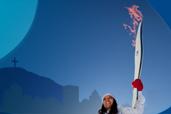 Athl�te portant le flambeau