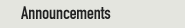 Announcements