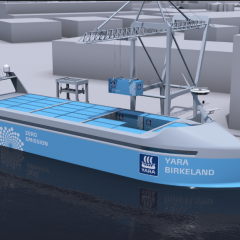 First all-electric and autonomous cargo ship