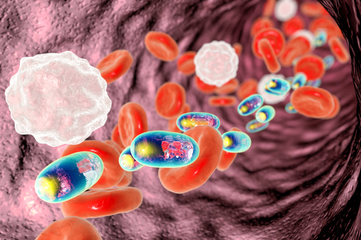 Delivery of medicines inside polymer nanoparticles, conceptual image. 3D illustration