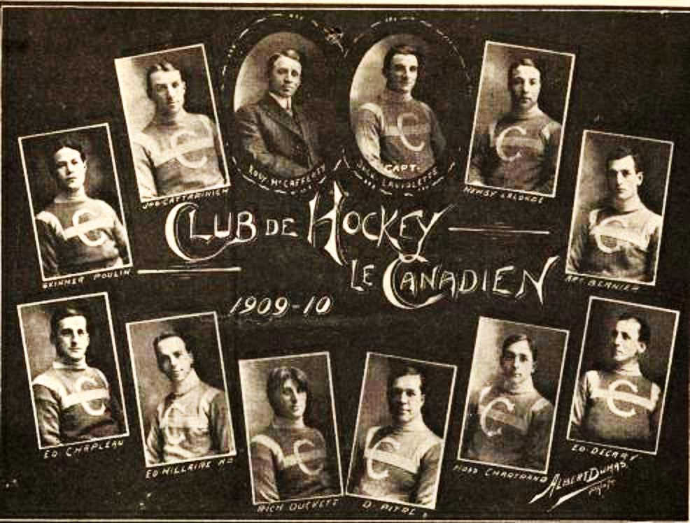 Photo de l’équipe 1909-1910 du Canadien de Montréal.