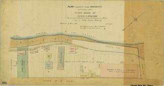 Plan figuratif d'une propriété appartenant à Victor Hudon présentant les lots no 34 à 38 du cadastre du village d'Hochelaga