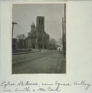 Église Sainte-Anne au coin des rues McCord, Smith et Square Gallery.