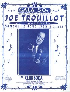 Affiche du gala du 50e anniversaire de carrière de Joe Trouillot