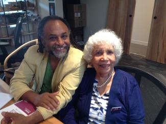 Adeline Chancy en compagnie de Rodney Saint-Éloi. 