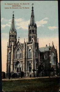 Carte postale colorisée d'une église à deux clochers