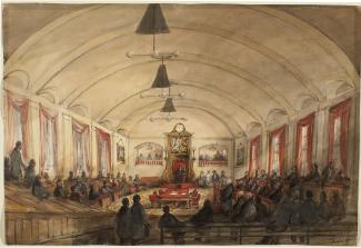 Chambre de l'Assemblée législative vers 1848.