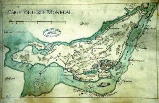 Carte de l’île de Montréal vers 1730