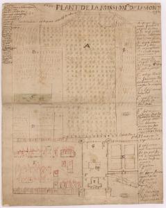 Plan de la mission de la montagne en 1694