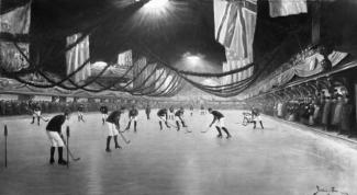 Un match de hockey à la patinoire Victoria de Montréal en 1893.