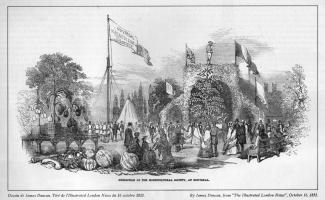 Exposition horticole au Jardin Guilbault en 1852