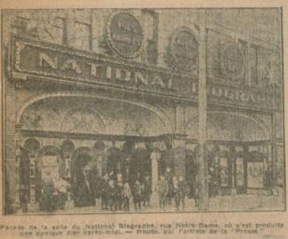 Façade du National Biograph en 1910.