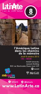 Affiche d'un colloque organisé par LatinArte