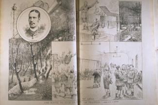 Une sortie du Club de raquettes Le Trappeur en 1886.