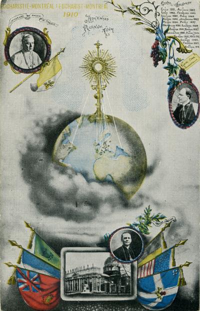 Carte postale du Congrès eucharistique de Montréal en 1910