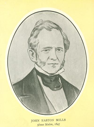 Portrait de John Easton Mills portant l'inscription « 5ème Maire, 1847 »