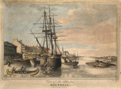 Aquarelle du port en 1830