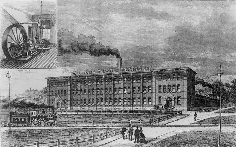 Gravure de la fin du XIXe siècle montrant une manufacture