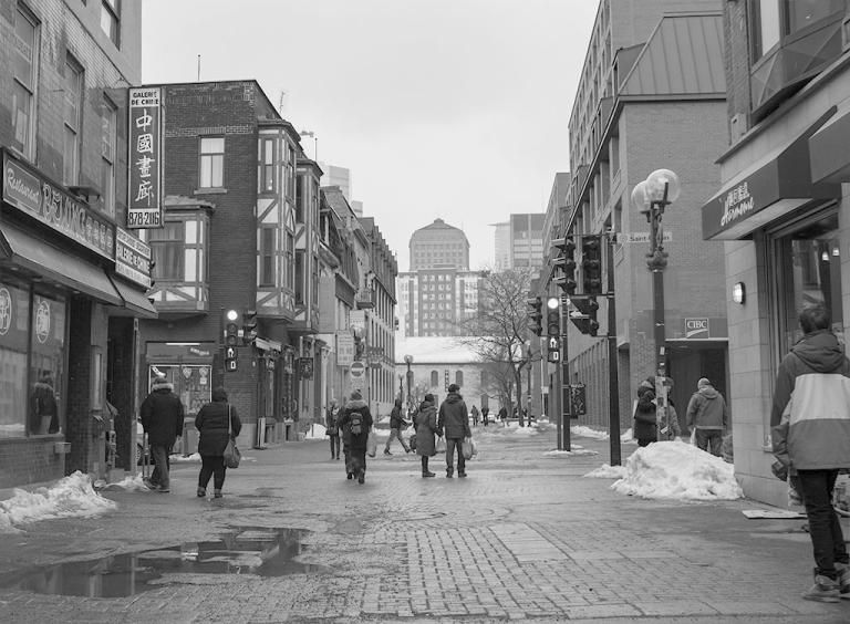 Rue de la Gauchetière dans le quartier chinois