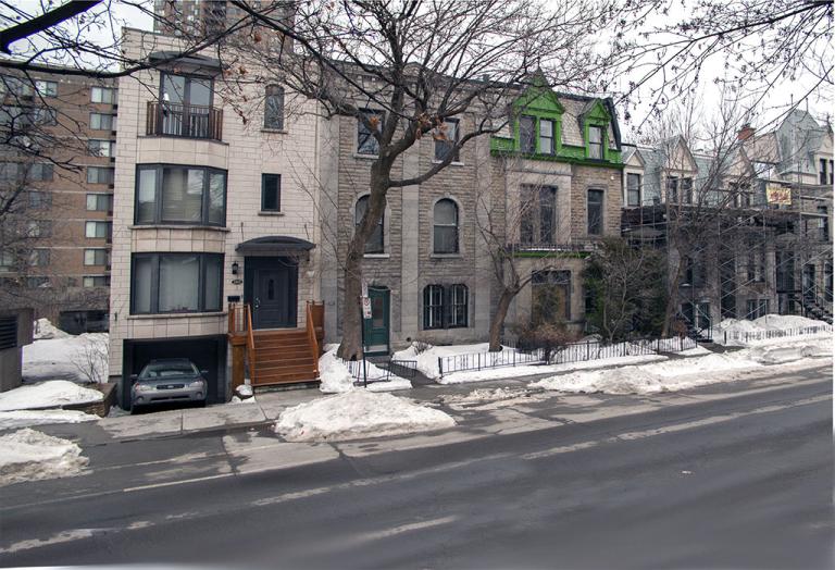 Rangée de maisons sur la rue Hutchison