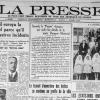 La une du journal La Presse du 5 avril 1928 annonçant que la joute Rangers-Montréal sera radiodiffusée.