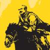 Illustration représentant deux hommes à cheval